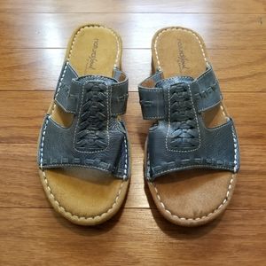 Natural Soul by Naturalizer Blue Sandals Size 8